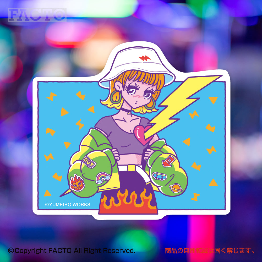 Japanese Neon Pop Art (Series 3WSBB030) by YUME - FACTO Japanese sticker art