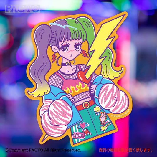 Japanese Neon Pop Art (Series 3WSDB019) by YUME - FACTO Japanese sticker art