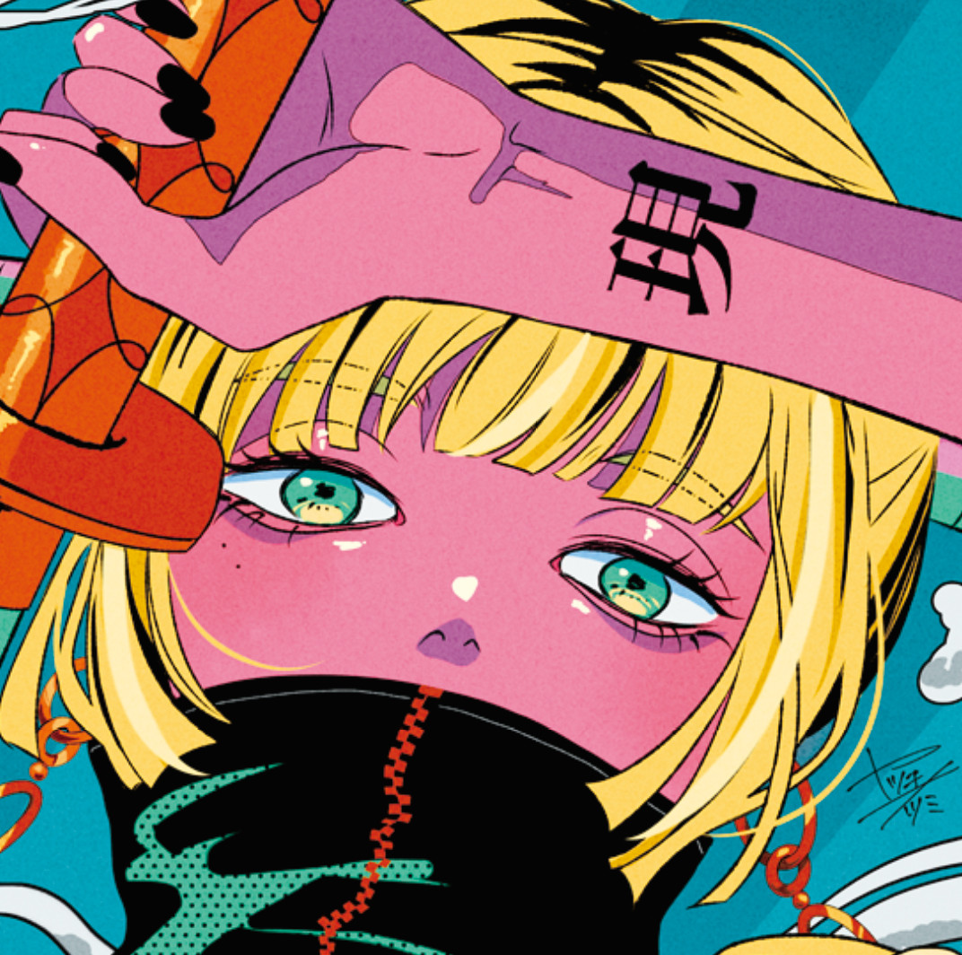 Japanese Realist Portrait Art (Series 4F001) by ヤツキナツミ - FACTO sticker variation 2