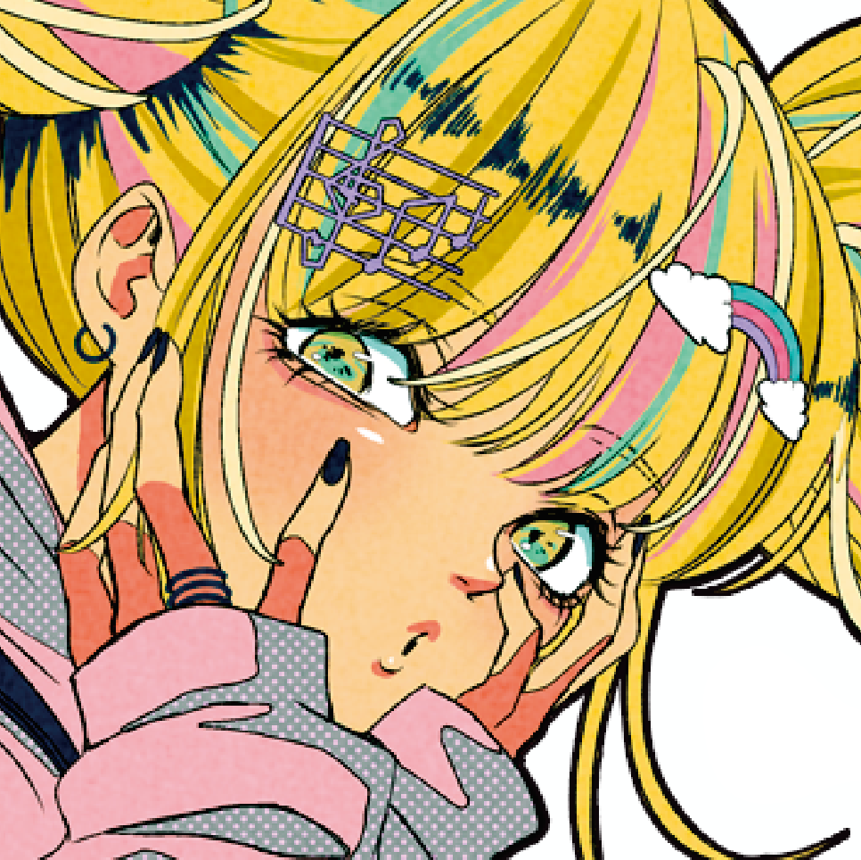 Japanese Realist Portrait Art (Series 4F003) by ヤツキナツミ - FACTO sticker variation 2