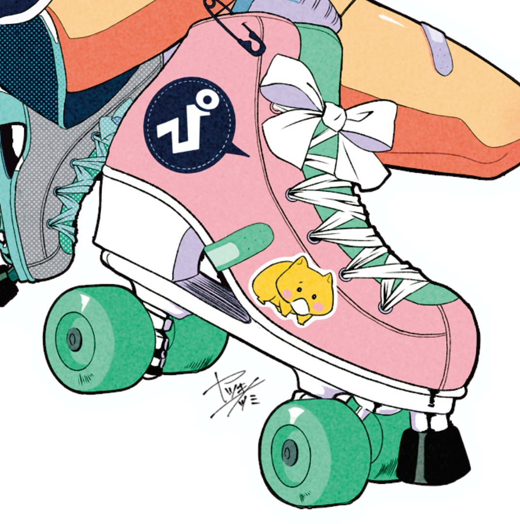Japanese Realist Portrait Art (Series 4F003) by ヤツキナツミ - FACTO sticker variation 4