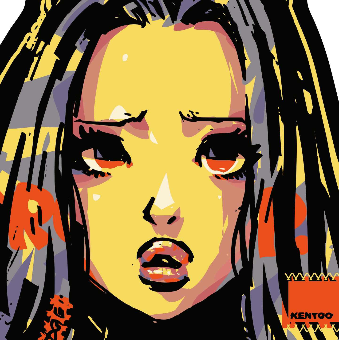 Japanese Kawaii Pop Art by KENTOO - FACTO sticker variation 2