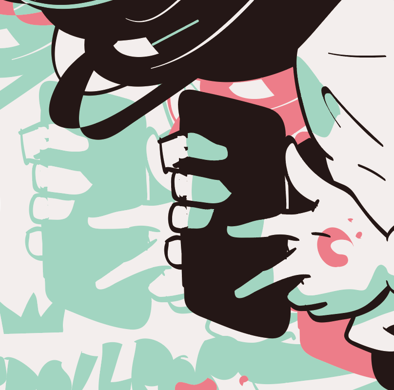 Japanese Kawaii Pop Art by KENTOO - FACTO sticker variation 3