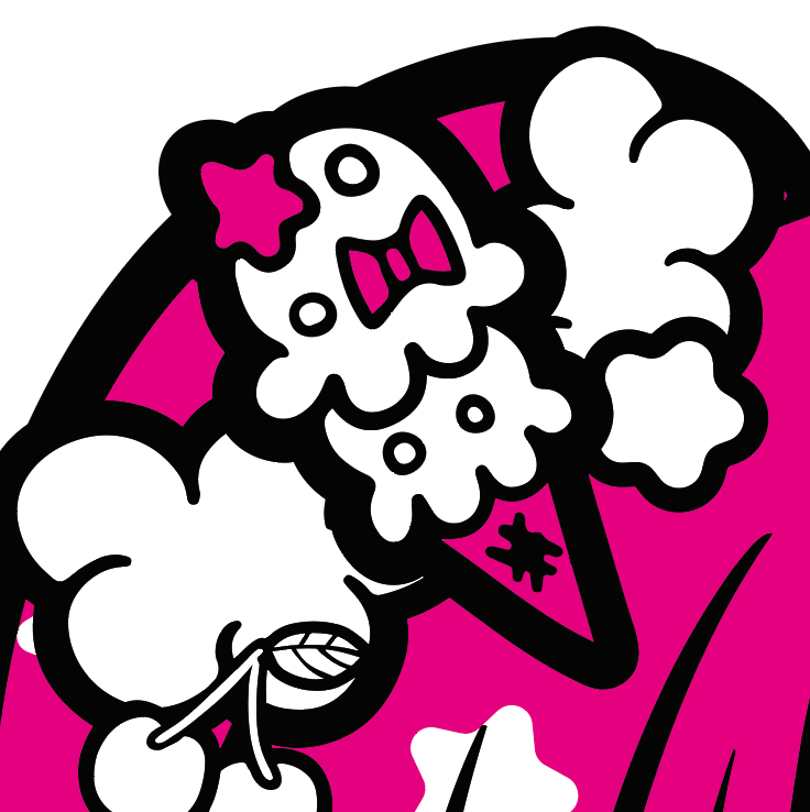 Japanese Kawaii Character Art (Series 3X012) by まさかのさむかわ - FACTO sticker variation 3