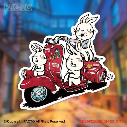 Japanese Kawaii Rabbit Art by ヤマグチハル - FACTO Japanese sticker art
