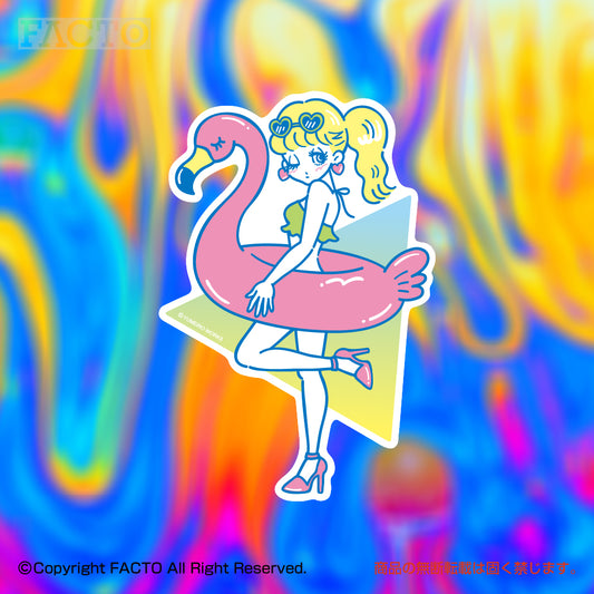 Japanese Neon Pop Art (Series 3WSDB006) by YUME - FACTO Japanese sticker art