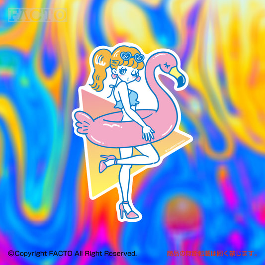 Japanese Neon Pop Art (Series 3WSDB005) by YUME - FACTO Japanese sticker art
