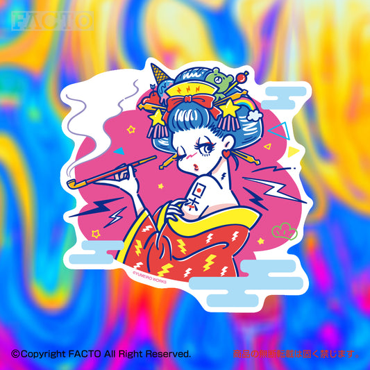 Japanese Neon Pop Art (Series 3WSDB015) by YUME - FACTO Japanese sticker art