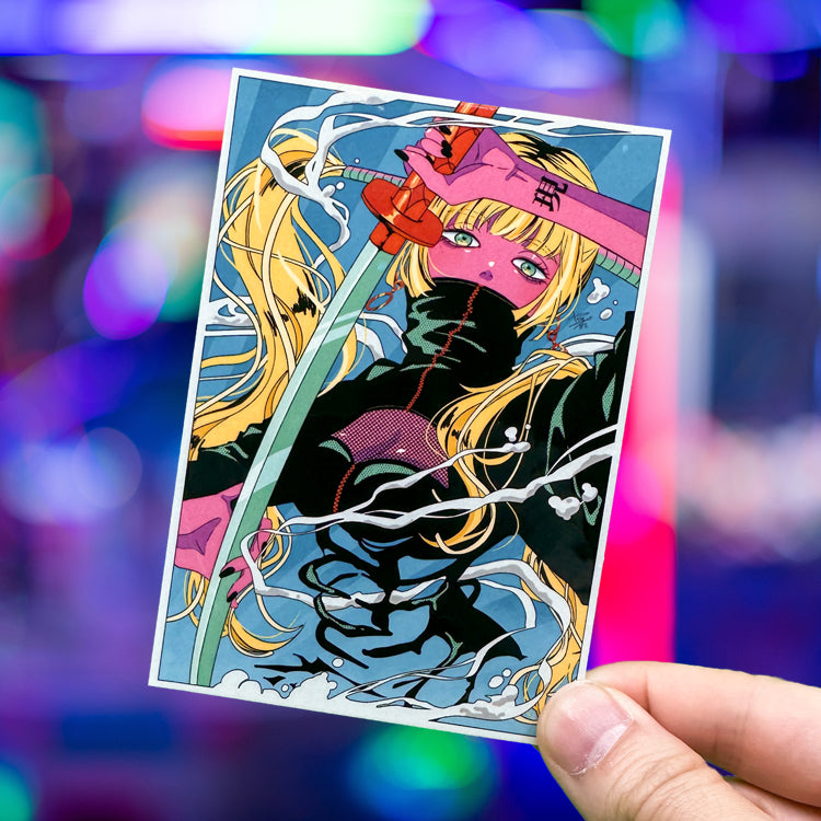 Japanese Realist Portrait Art (Series 4F001) by ヤツキナツミ - FACTO Japanese sticker art