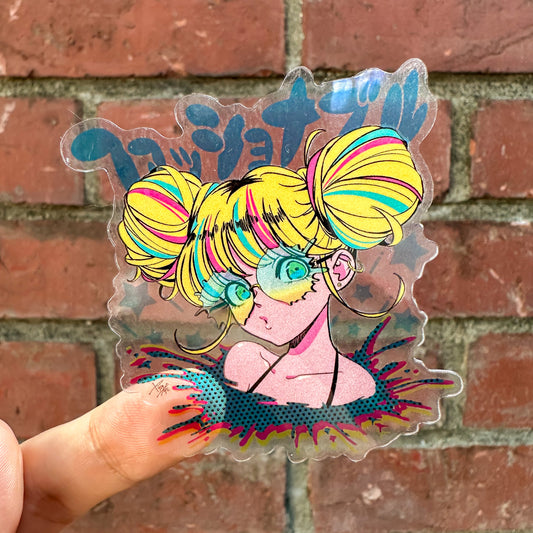 Japanese Realist Portrait Art (Series 4FSBC001) by ヤツキナツミ - FACTO Japanese sticker art
