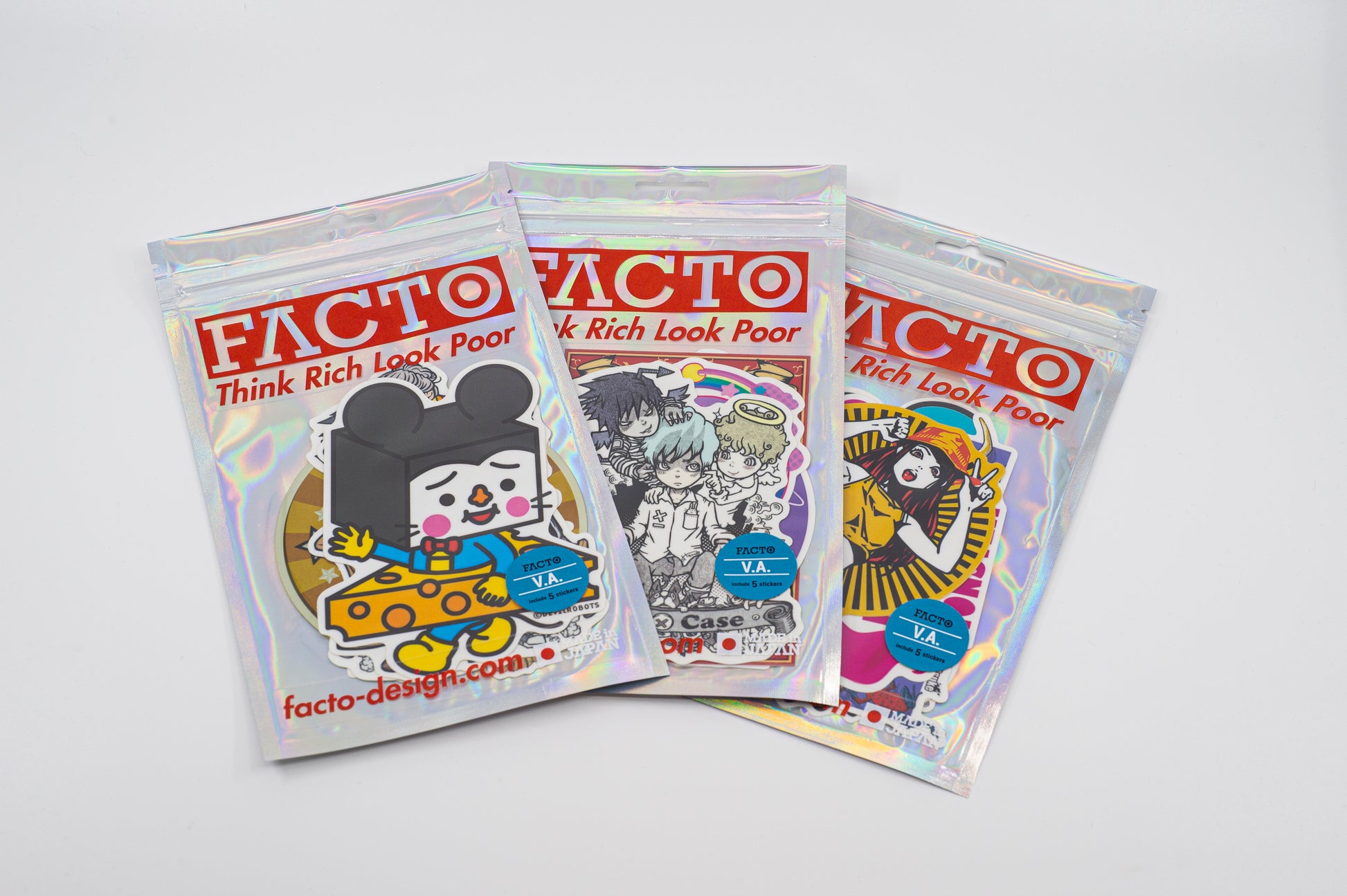 [強粘着5枚入パック] 0ZSDR004 - FACTO Japanese sticker art