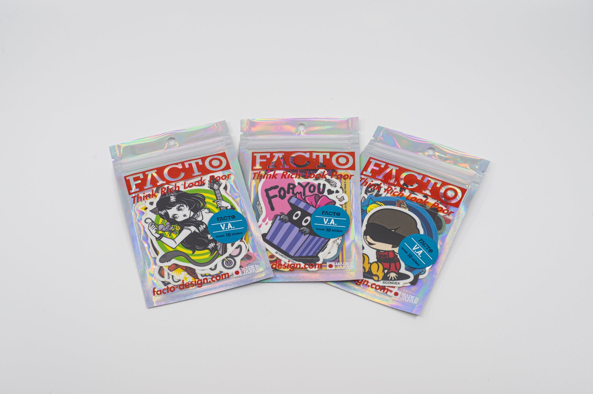 [強粘着10枚入パック] 0ZSDR003 - FACTO Japanese sticker art