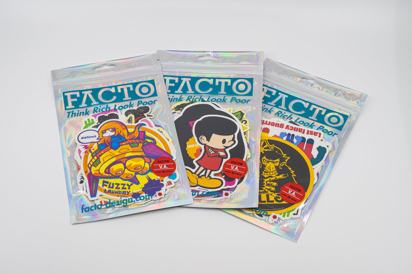 [弱粘着10枚入パック] 0ZSDR001 - FACTO Japanese sticker art