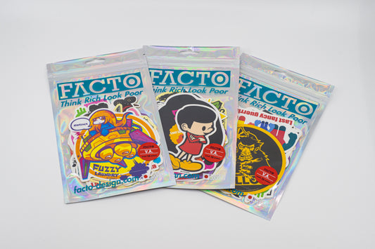 [弱粘着10枚入パック] 0ZSDR001 - FACTO Japanese sticker art