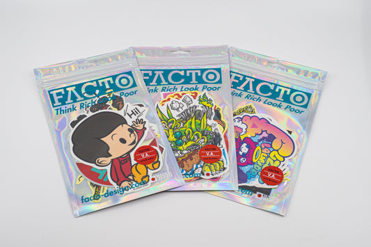 [弱粘着5枚入パック] 0ZSDR002 - FACTO Japanese sticker art
