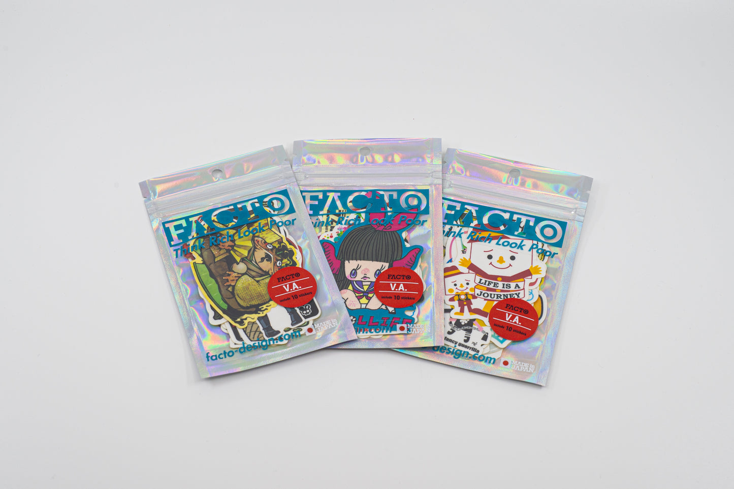 [弱粘着10枚入パック] 0ZSDR001 - FACTO Japanese sticker art