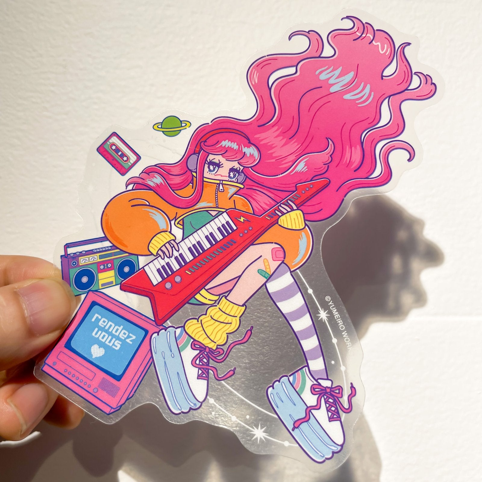 Japanese Neon Pop Art (Series 3WSDC001) by YUME - FACTO sticker variation 2
