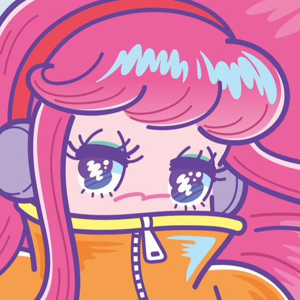 Japanese Neon Pop Art (Series 3WSDC001) by YUME - FACTO sticker variation 3