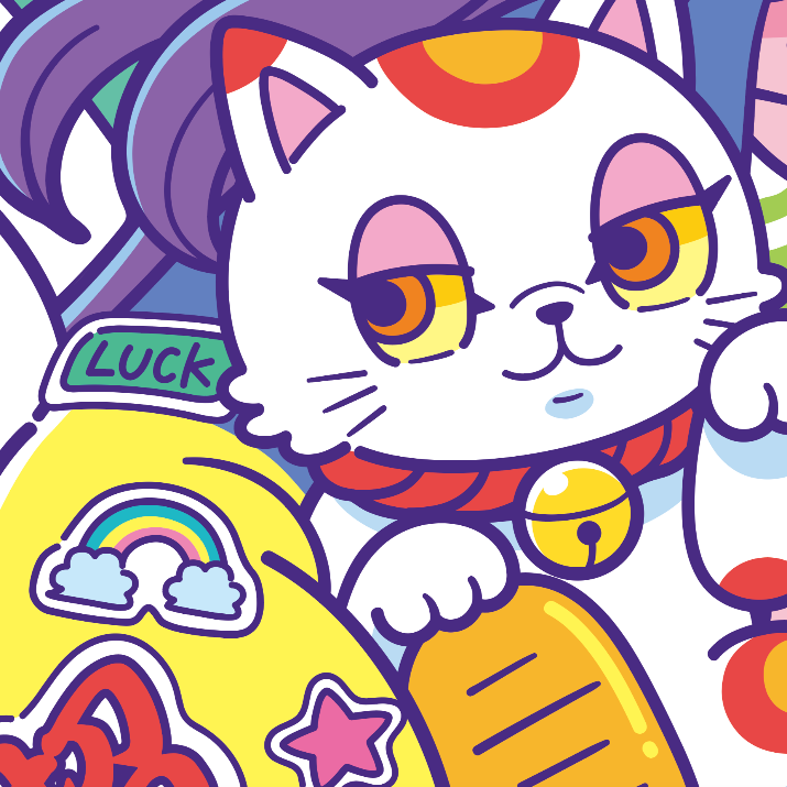Japanese Neon Pop Art (Series 3W020) by YUME - FACTO sticker variation 3