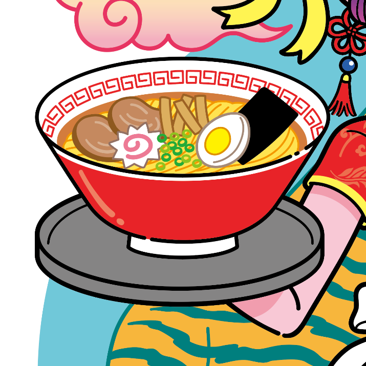 Japanese Neon Pop Art (Series 3W023) by YUME - FACTO sticker variation 3