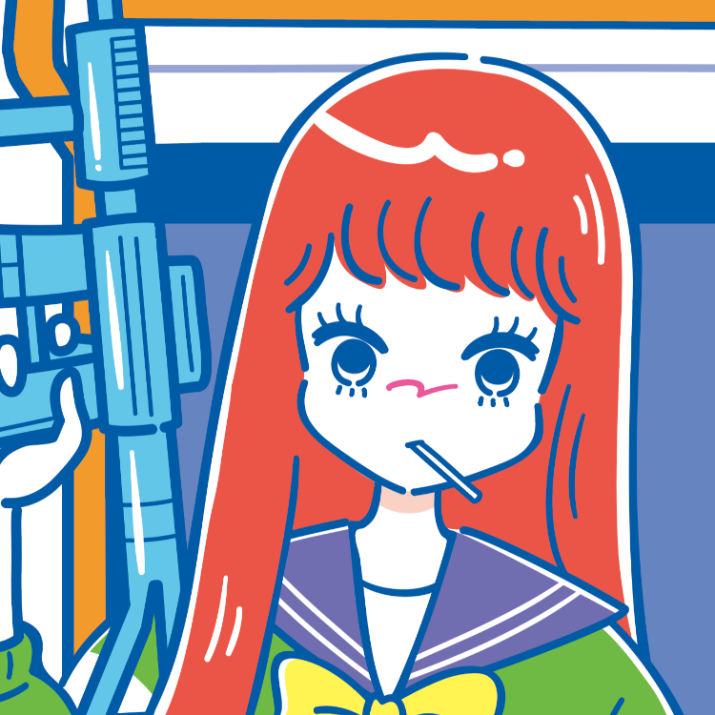 Japanese Neon Pop Art (Series 3W027) by YUME - FACTO sticker variation 2