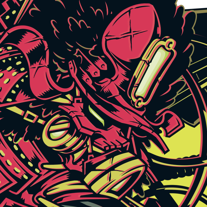 Japanese Pop Character Art (Series 1A031) by FOORIDER - FACTO sticker variation 2