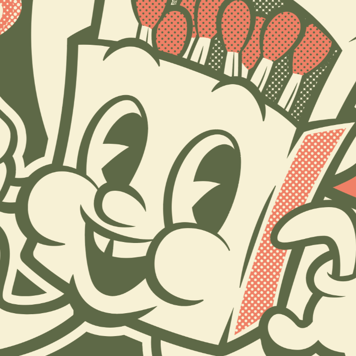 Japanese Americana Pop Art by El Pino - FACTO sticker variation 2