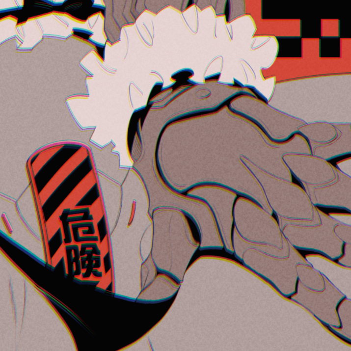 Japanese Minimalist Line Art (Series 3E048) by GODTAIL - FACTO sticker variation 3