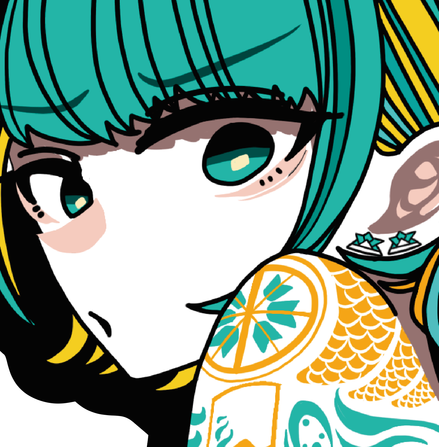 Japanese Anime Kawaii Art (Series 4B001) by おにぎりまん - FACTO sticker variation 2
