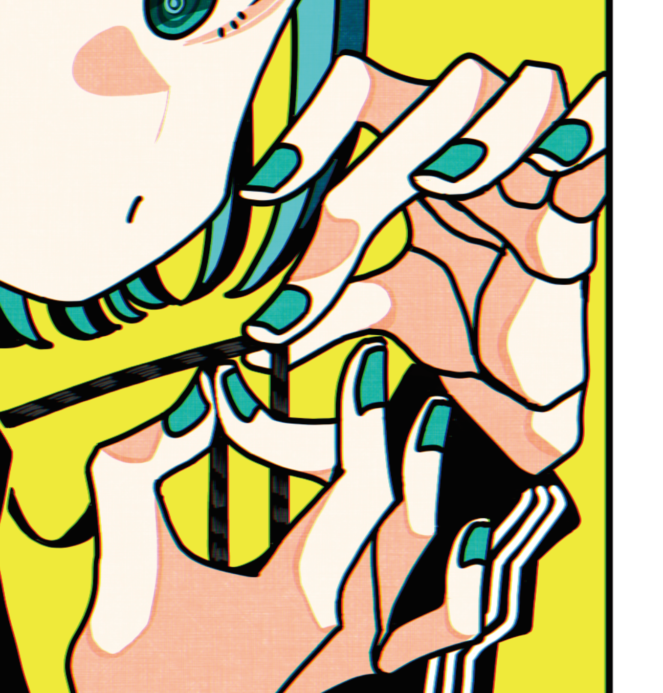 Japanese Anime Kawaii Art (Series 4B003) by おにぎりまん - FACTO sticker variation 3