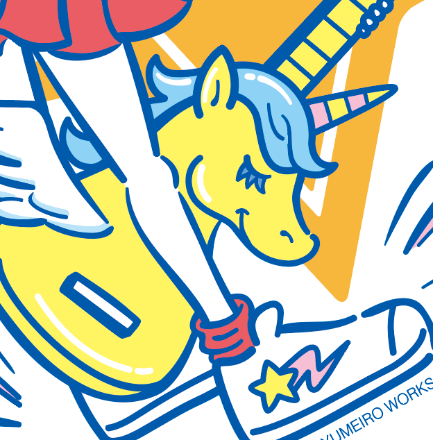 Japanese Neon Pop Art (Series 3W003) by YUME - FACTO sticker variation 3