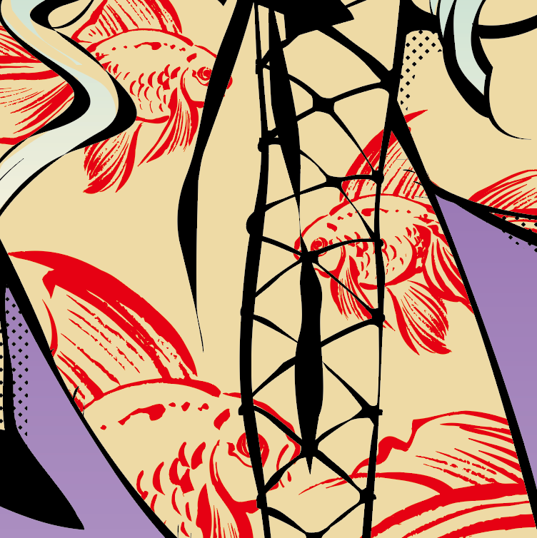 Japanese Monochrome Surrealism by yasu - FACTO sticker variation 4