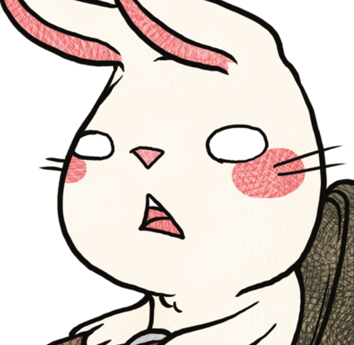 Japanese Kawaii Rabbit Art by ヤマグチハル - FACTO sticker variation 2