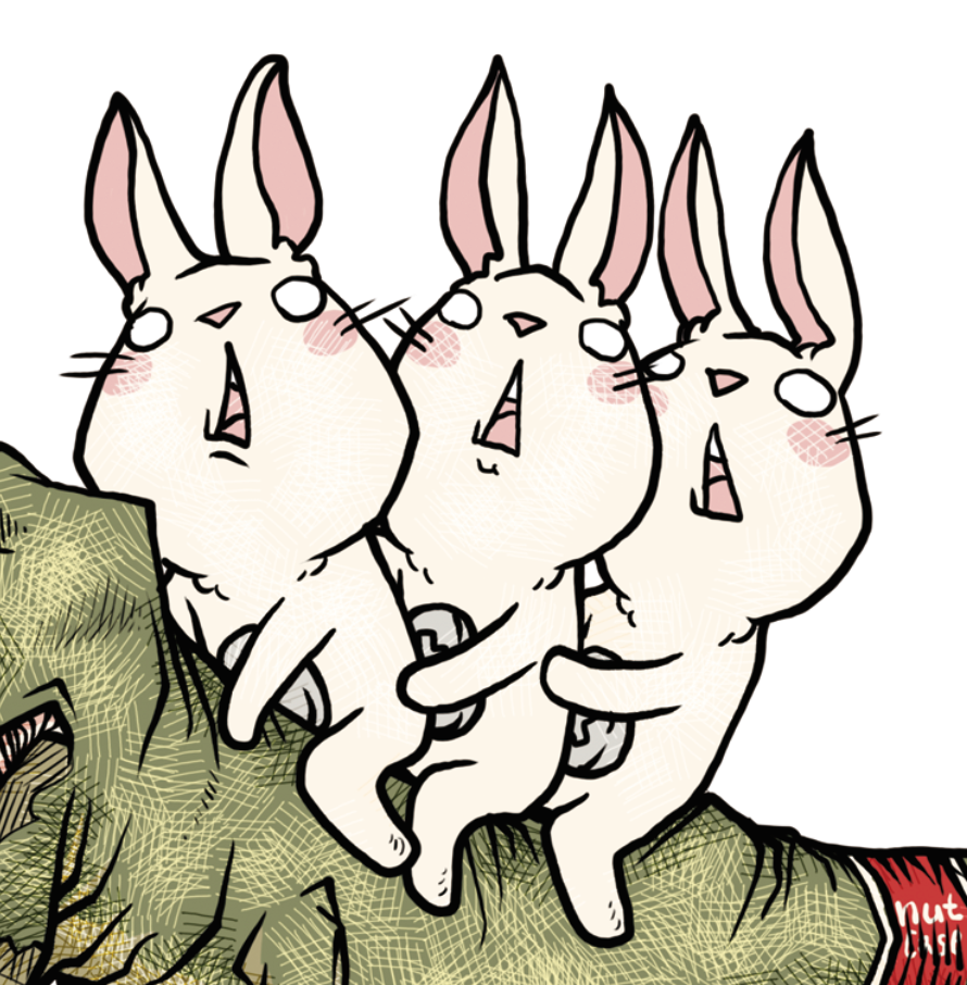 Japanese Kawaii Rabbit Art by ヤマグチハル - FACTO sticker variation 3