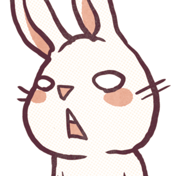 Japanese Kawaii Rabbit Art by ヤマグチハル - FACTO sticker variation 2