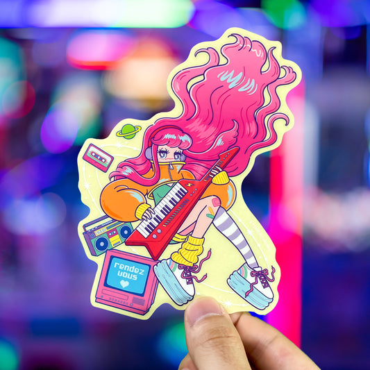 Japanese Neon Pop Art (Series 3WSDC001) by YUME - FACTO Japanese sticker art