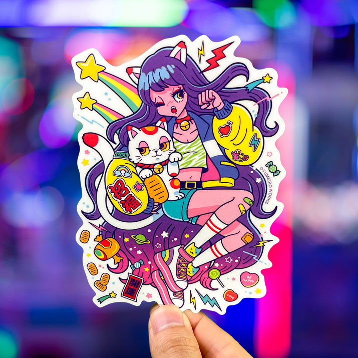 Japanese Neon Pop Art (Series 3W020) by YUME - FACTO Japanese sticker art