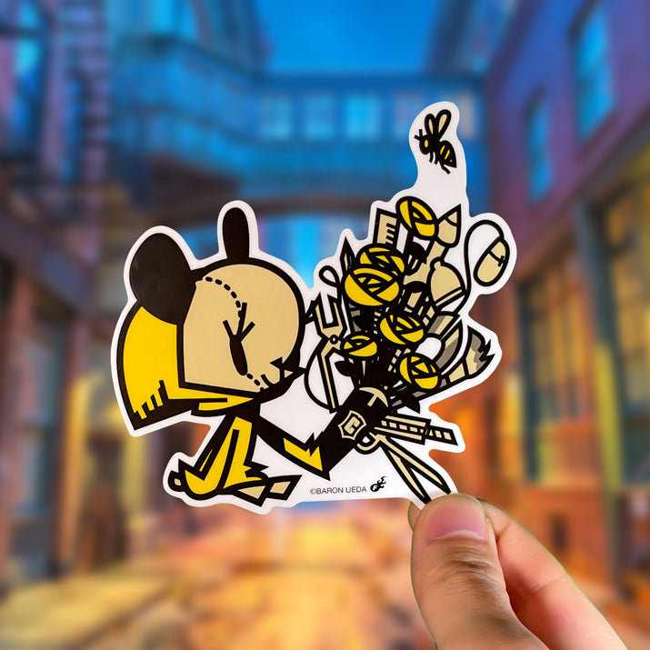 Japanese Street Art (Series 1Q001) by 上田バロン - FACTO Japanese sticker art