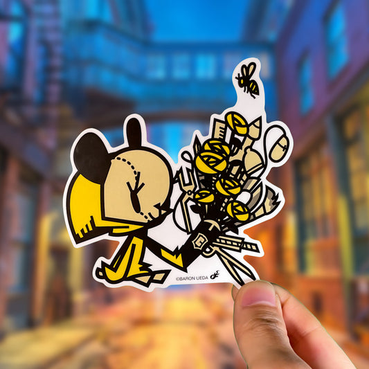 Japanese Street Art (Series 1Q001) by 上田バロン - FACTO Japanese sticker art