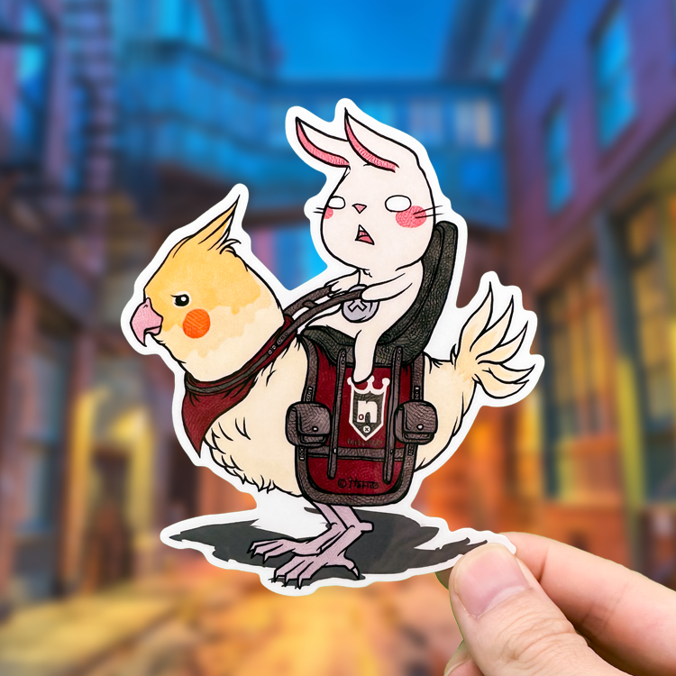 Japanese Kawaii Rabbit Art by ヤマグチハル - FACTO Japanese sticker art